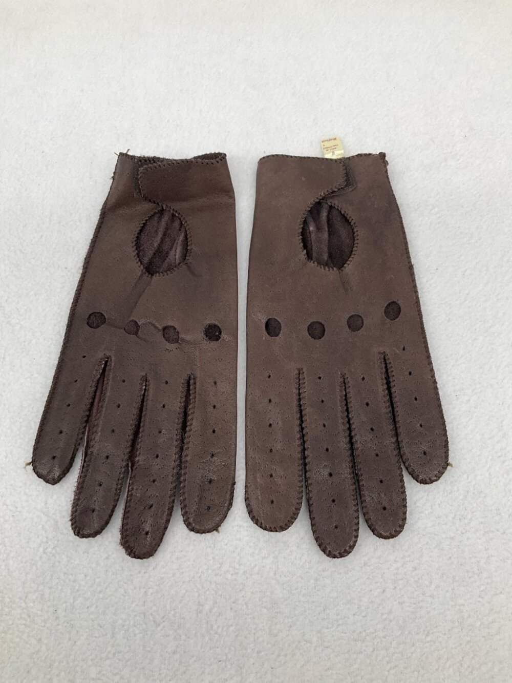 Vintage TEX TAN Genuine leather size medium brown driving gloves New